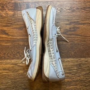 Light blue leather Sperry’s